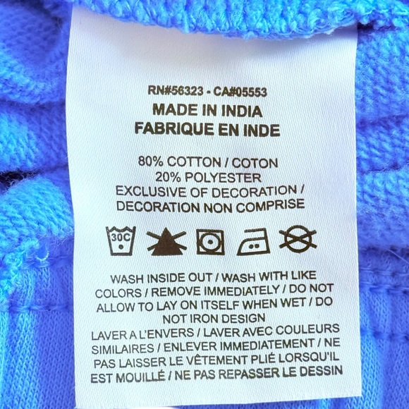 Nike Blue Fleece Sweatpants with Tapered Leg and Elastic Cuffs - Picture 10 of 11